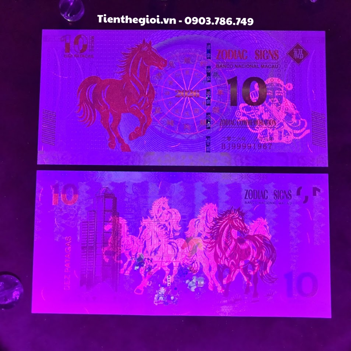 Combo 30 Tiền Lì Xì 10 Dola Macao Hình Con Ngựa 2026